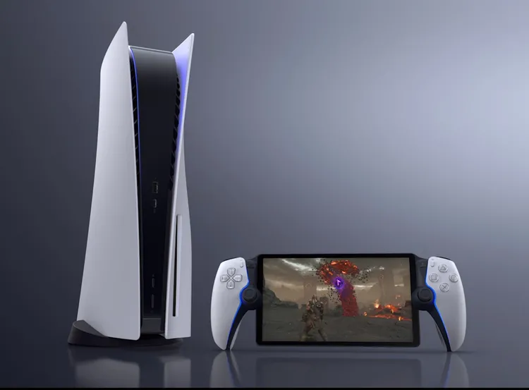 Imagen Del Playstation Project Q Que Representa La Innovación En Los Videojuegos Y La Experiencia De Juego Portátil.