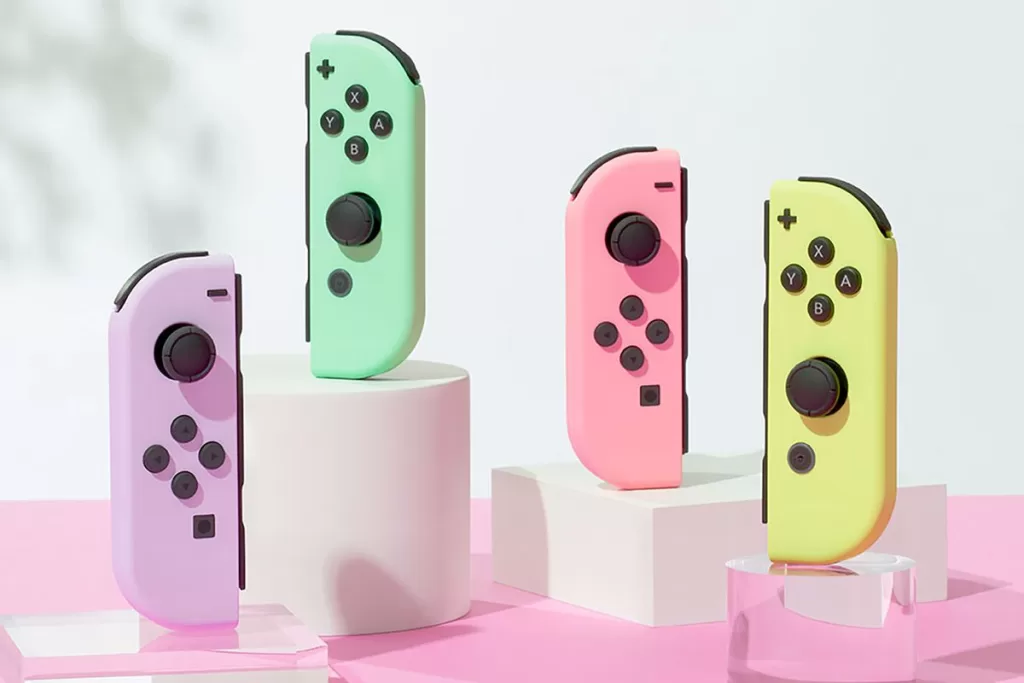Controladores Joy-Con Pastel De Nintendo En Colores Suaves Para El Verano.




