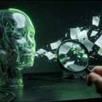 Alucinaciones de la IA: robot que inventa datos y una lupa que los revisa