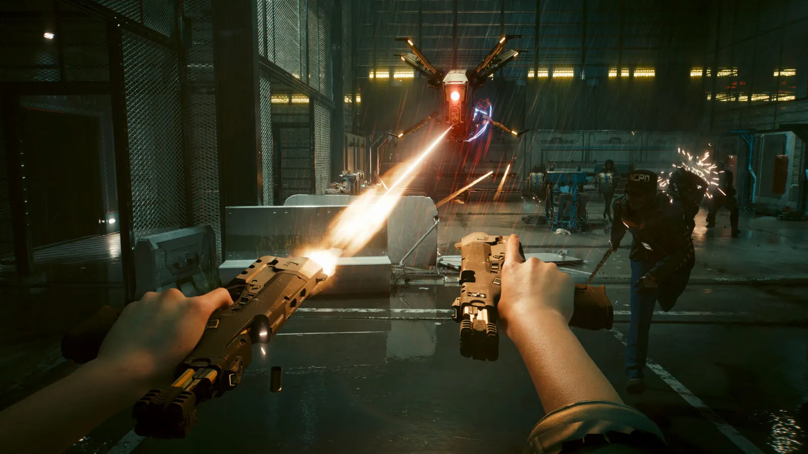 V Usando Dos Pistolas A La Vez En La Actualización Edgerunners 2 De Cyberpunk 2077