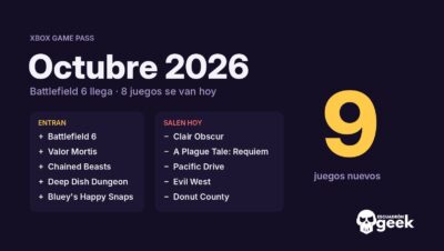Game Pass Octubre 2026: Juegos Que Entran, Como Battlefield 6, Y Juegos Que Salen Hoy
