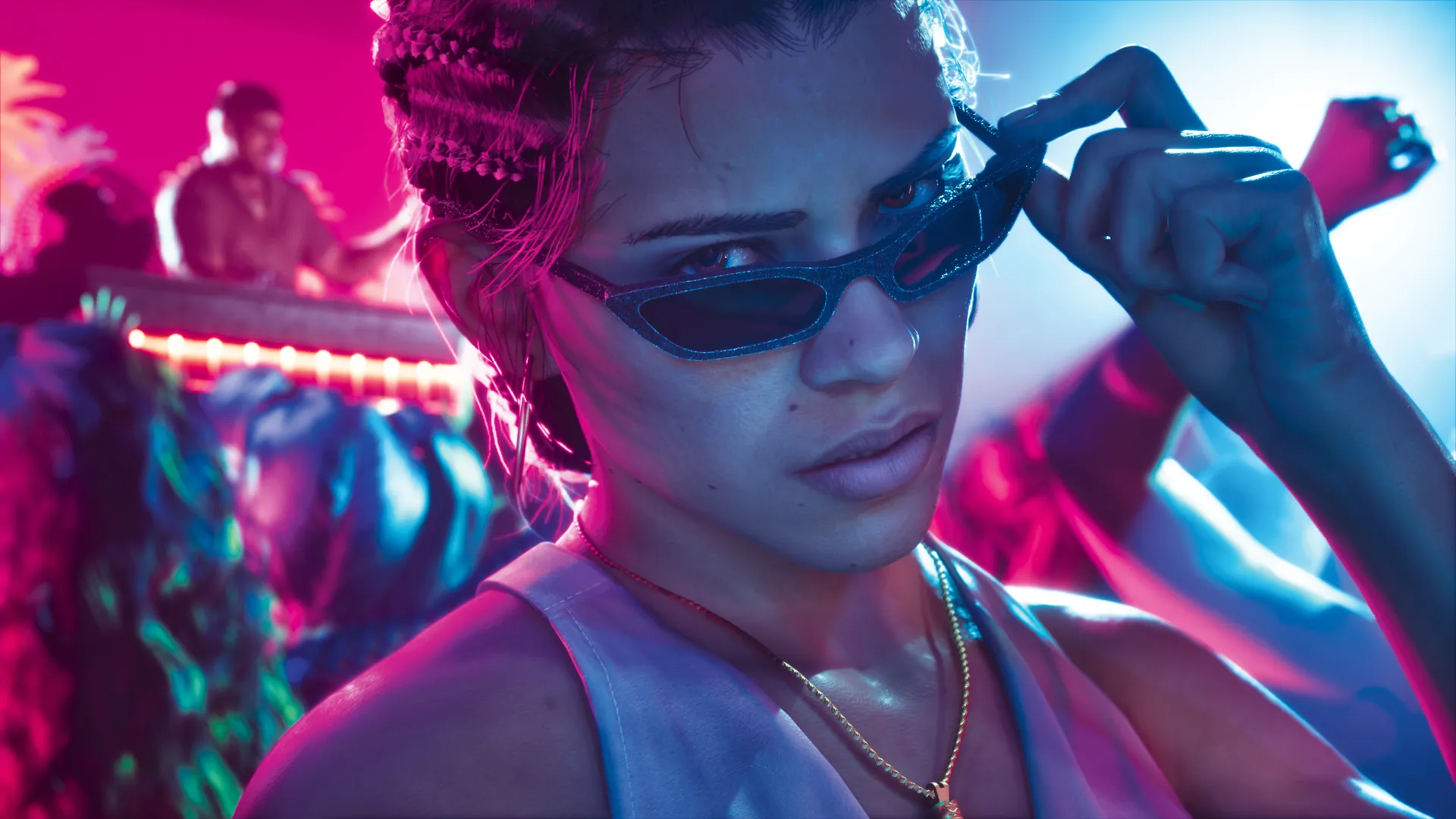 Lucia Con Lentes De Sol En Una Fiesta Nocturna, Captura Oficial Del Lanzamiento De Gta 6