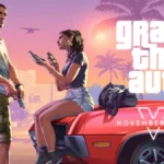 GTA 6: arte oficial de Jason y Lucia con la fecha de lanzamiento del 19 de noviembre de 2026