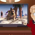 GTA 6 South Park: perro en una playa de Leonida