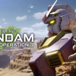 Gundam Battle Operation 3, arte oficial con el RX-78-2 y un soldado de infantería