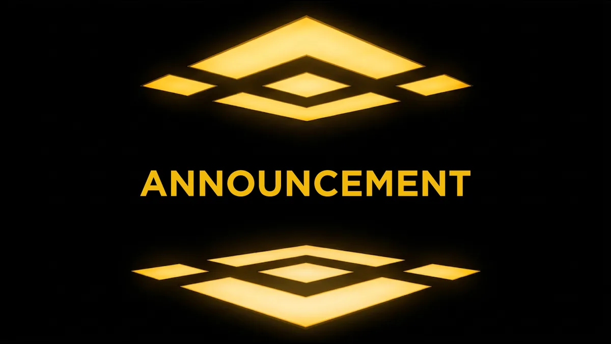Hackeo De Binance: Imagen Oficial De Binance Que Acompaña Su Aviso Sobre La Pausa De Retiros