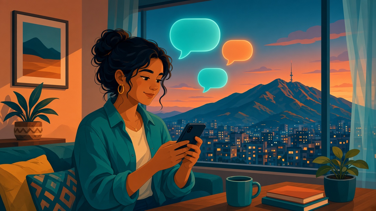 Ia Gratis En Venezuela: Persona En Caracas Usando Un Asistente De Inteligencia Artificial En Su Celular