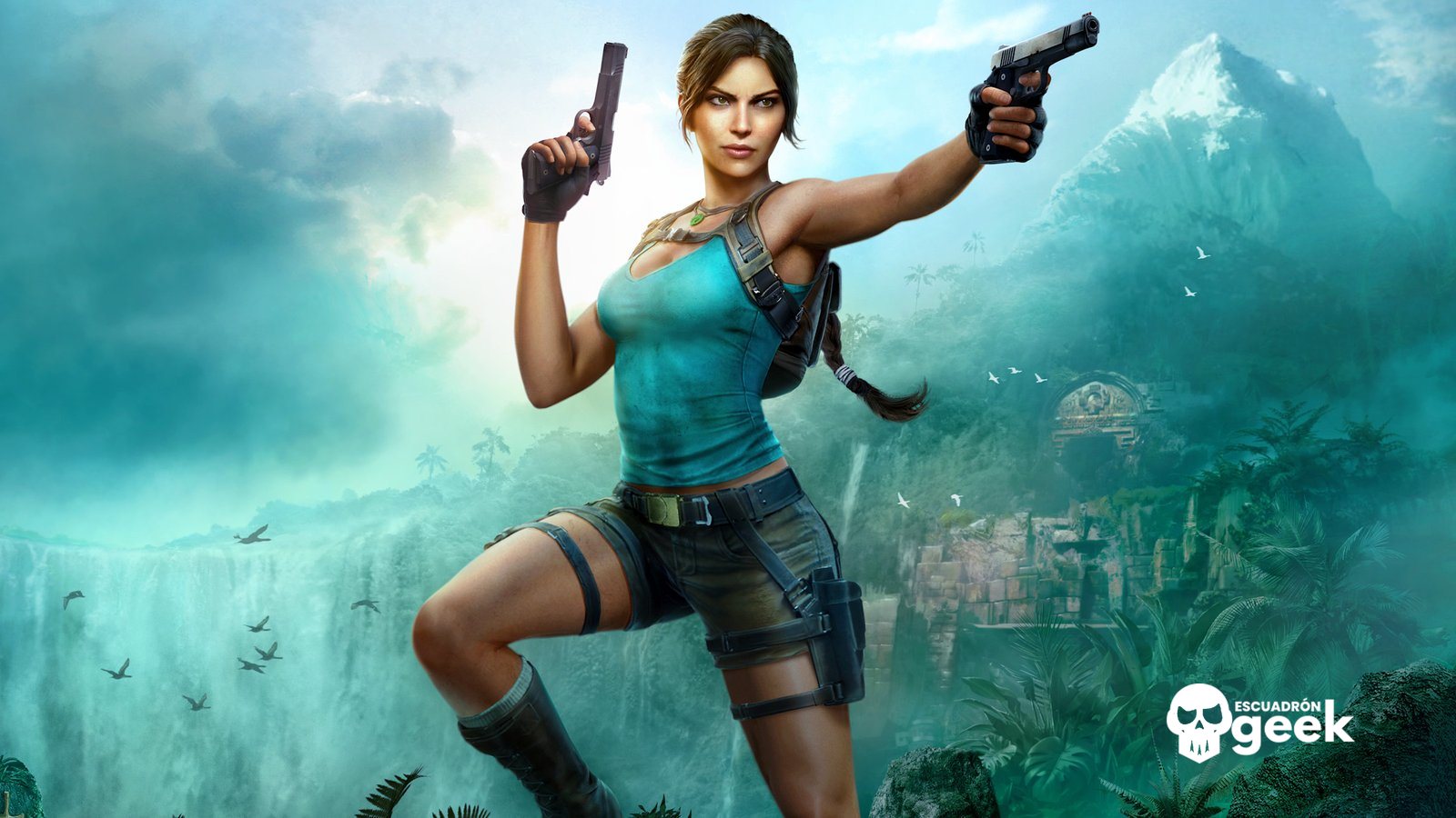 Lara Croft Con Sus Dos Pistolas En Tomb Raider: Legacy Of Atlantis