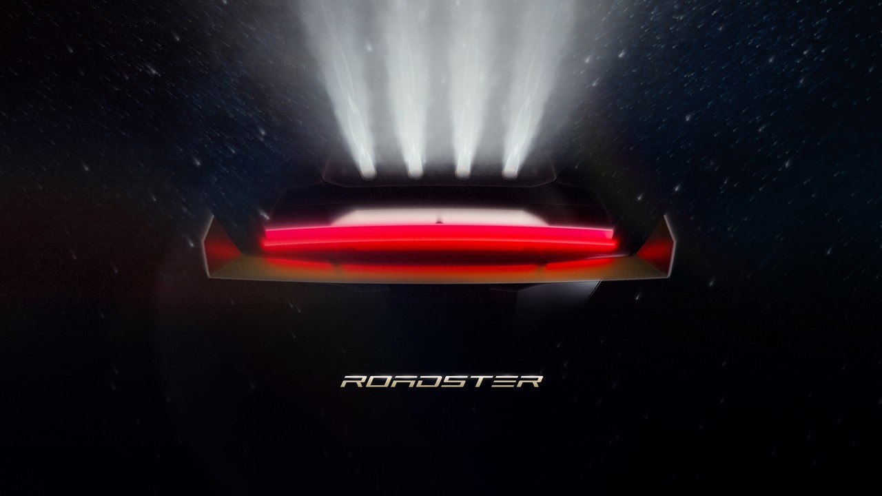 Propulsores De Gas Frío Del Nuevo Tesla Roadster Encendidos Durante La Presentación