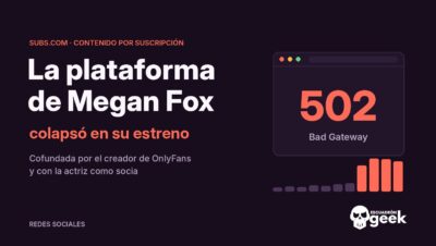 La Plataforma De Megan Fox, Subs.com, Colapsó En Su Estreno Con Un Error 502