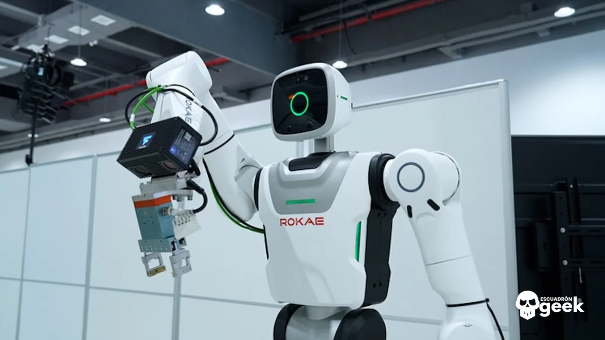 Robots Humanoides Robots Humanoides: Un Humanoide De Rokae En La Fábrica De Schaeffler En Taicang, China